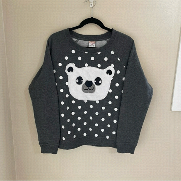 UGLY Christmas Sweater, polkadot 3D bear face, size M - Picture 1 of 6
